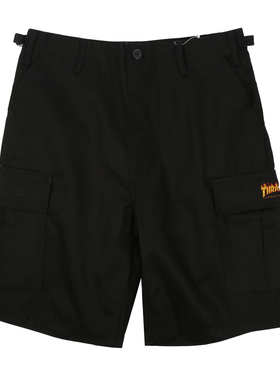 THRASHER 日版联名刺绣短裤 FLAME BDU SHORTS 火焰滑板