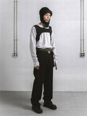 ATTEMPT双腰滑板长裤中腰