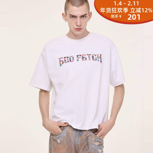 EGO FETCH 彩色珍珠LOGO印花短袖T恤 MULTICOLOR BALLS LOGO 25SS