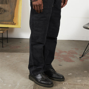 PLEASURES 24SS 浮雕工艺工装重磅长裤IMPACT DOUBLE KNEE PANTS