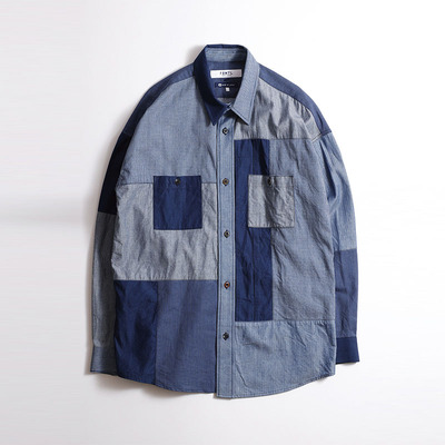 不规则拼接长袖衬衫FDMTL日系