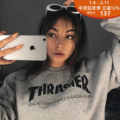 CREW 现货 定番滑板字母印花圆领卫衣 SKATE MAG 潮玩艺 THRASHER
