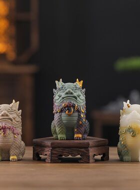 可爱貔貅砂岩摆件客厅爆款高颜值简约时尚装饰办公室桌面开业送礼