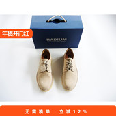 真皮耐磨内增高男鞋 RADIUM 低帮休闲皮鞋 男 翻毛皮牛反绒 磨砂皮