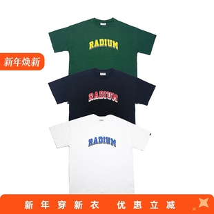 日系韩国印花国潮休闲落肩宽松短袖 夏季 T恤男TEE ins RADIUM潮牌