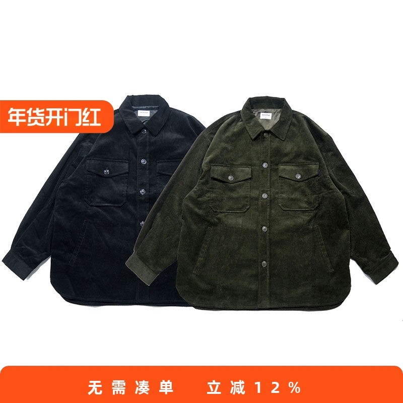 RADIUM秋冬复古宽松加厚工装多口袋灯芯绒夹克韩版衬衫休闲外套男,男装,衬衫,淘宝优惠券,粉丝福利购,淘宝优惠卷