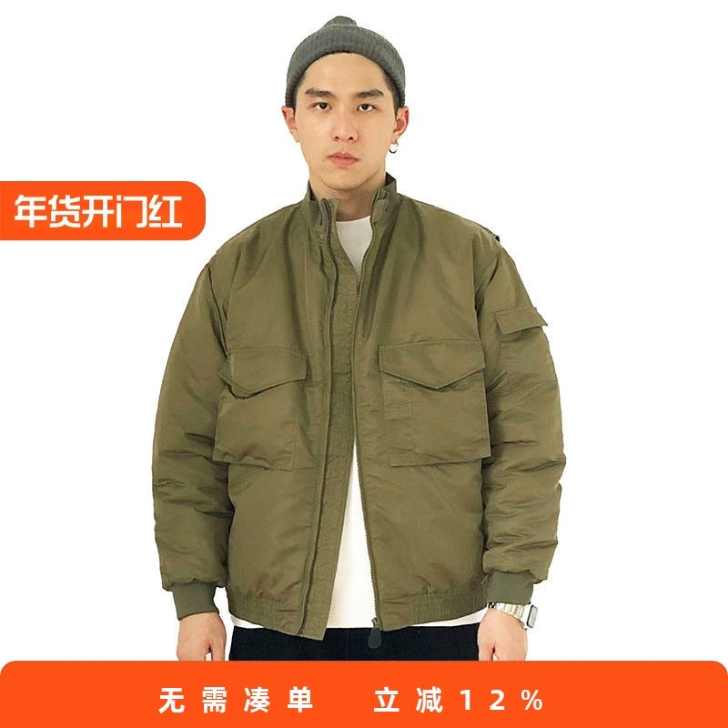 RADIUM冬季宽松加厚复古工装多口袋棉衣男外套夹克男飞行夹克棉服,男装,棉衣,淘宝优惠券,粉丝福利购,淘宝优惠卷