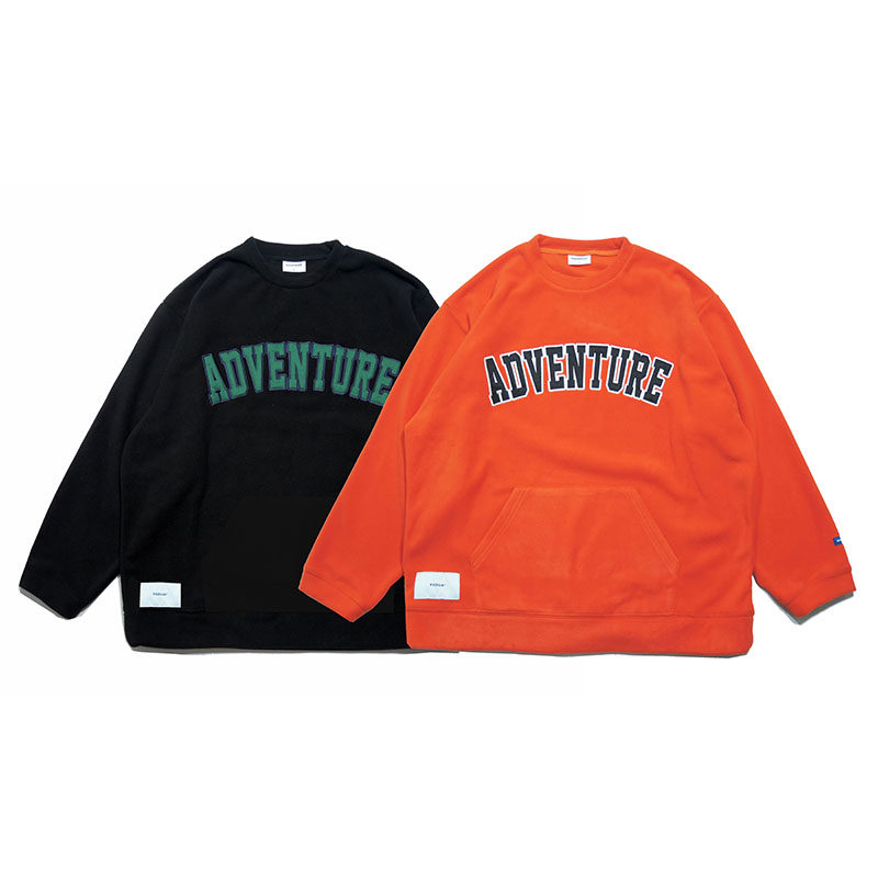 RADIUM 日系潮牌INS秋冬加绒加厚宽松羊羔绒摇粒绒运动卫衣男外套