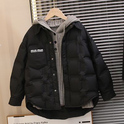 儿童羽绒服2025新款男童宽松校服