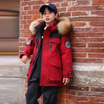 中长款加厚男女童冬季羽绒服儿童