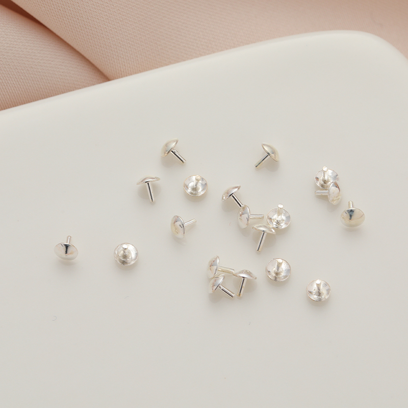 临兰S925银配件纯银珍珠堵头