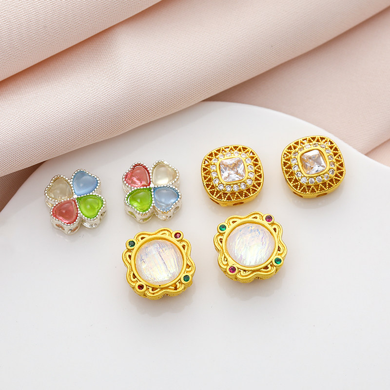 古法包金保色镀金镀银镶锆石多孔镂空配饰diy手工串珠首饰配件,饰品/流行首饰/时尚饰品新,其他DIY饰品配件,淘宝优惠券,粉丝福利购,淘宝优惠卷