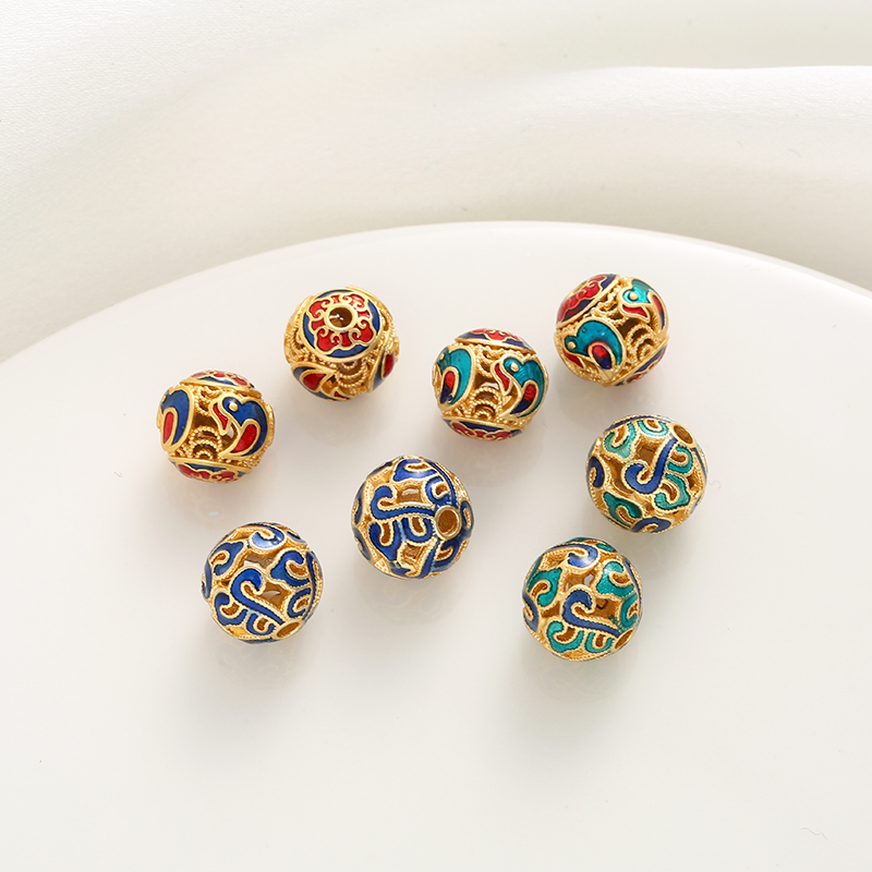 临兰铜包金镀金滴油保色隔珠