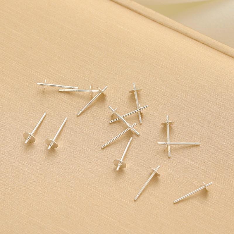 临兰S925纯银半孔耳钉