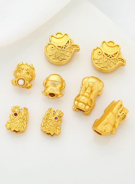临兰合金包金镀金仿金古法串珠