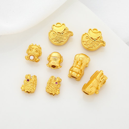 临兰合金包金镀金仿金古法串珠