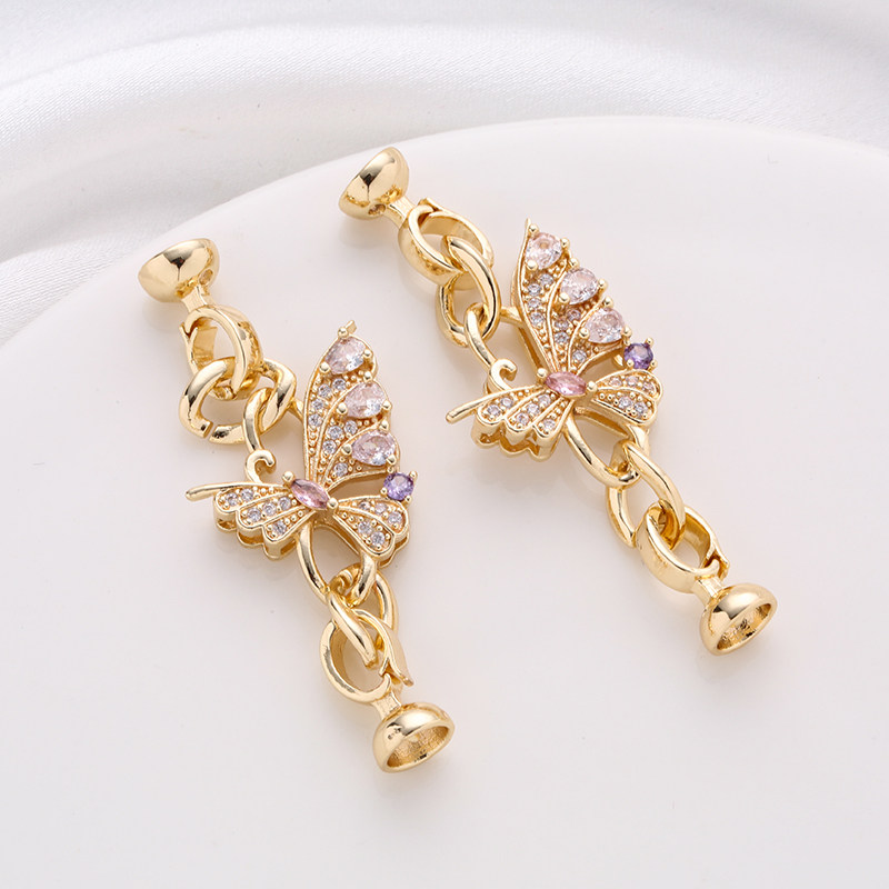 14K包金镀金保色镶锆石双开卡扣diy手工串珠珍珠项链毛衣链链接扣,饰品/流行首饰/时尚饰品新,其他DIY饰品配件,淘宝优惠券,粉丝福利购,淘宝优惠卷