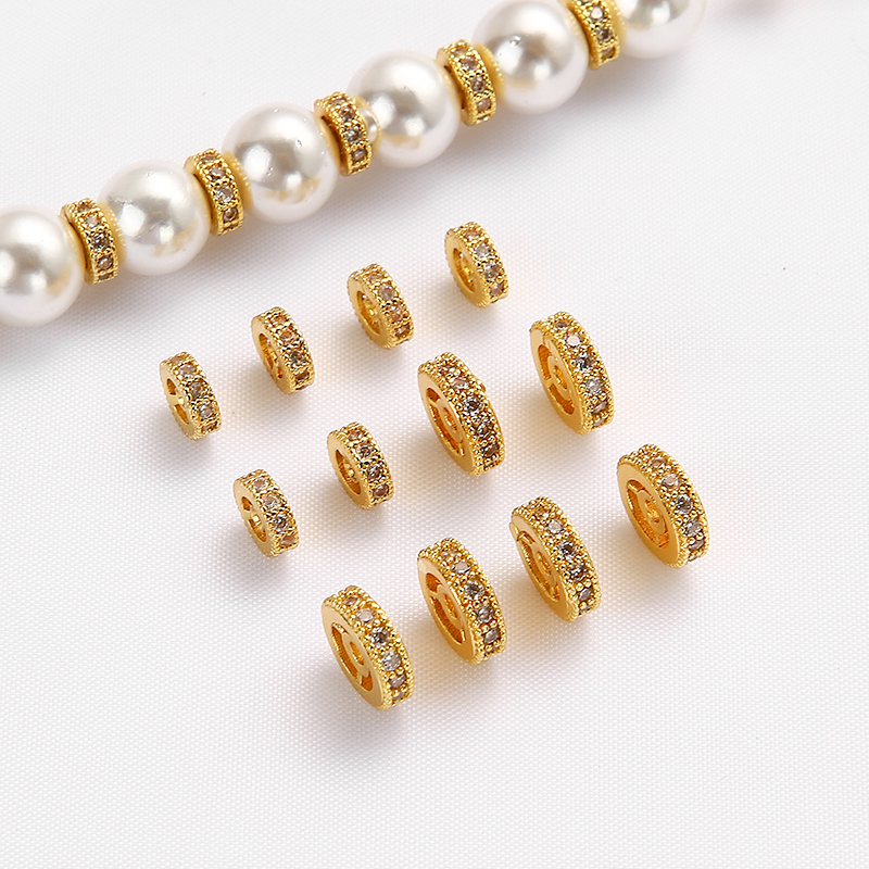 18K包金保色锆石隔片diy手工隔珠