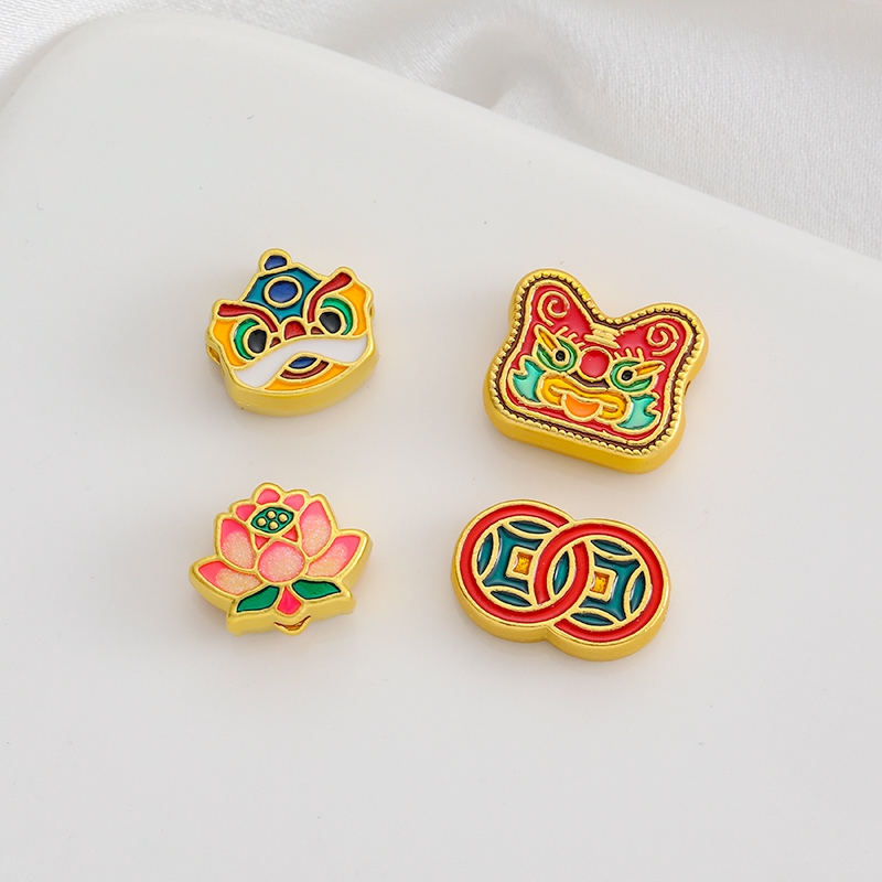 临兰合金包金镀金滴油烧蓝配饰