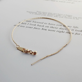 14K包金铜镀金保色硅胶调节手镯手链diy手工串珠饰品配件材料