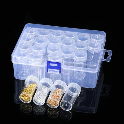 塑料收纳盒密封瓶透明首饰盒