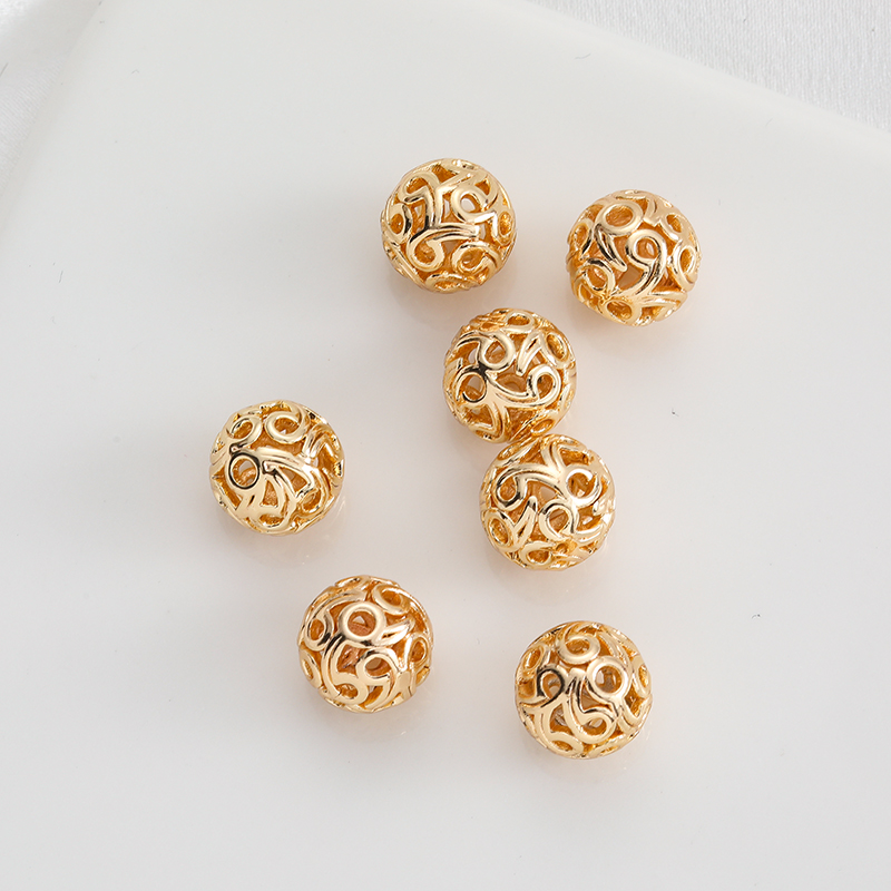 临兰铜包金镀金保色隔珠配珠