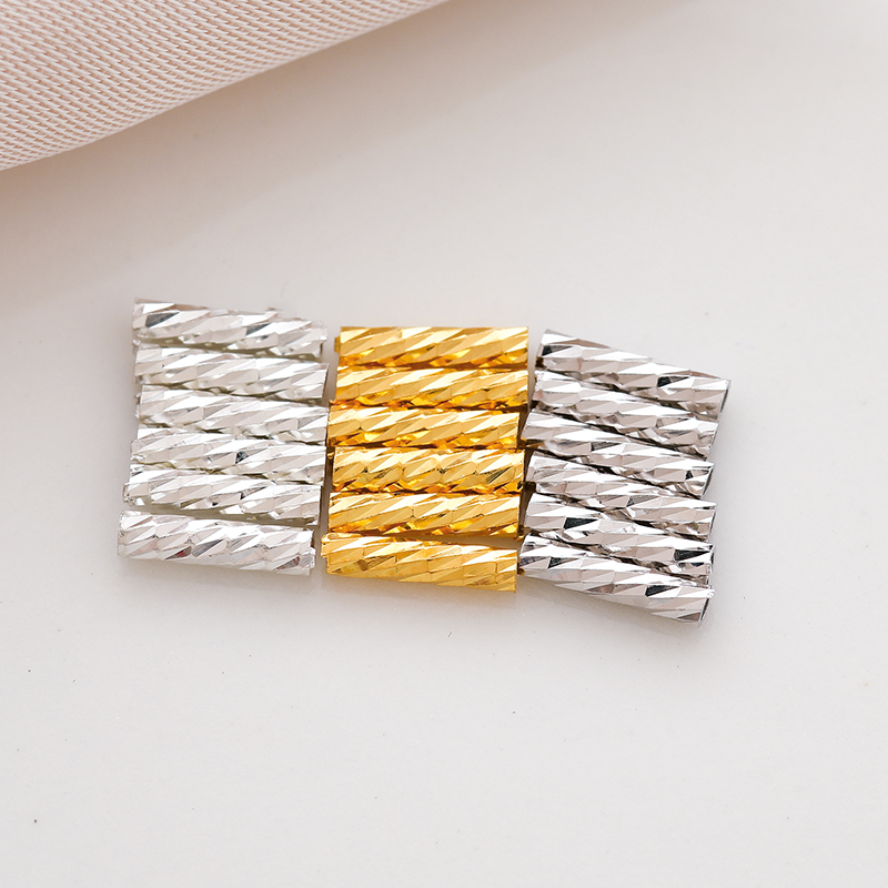 S925纯银直管包金diy饰品配件