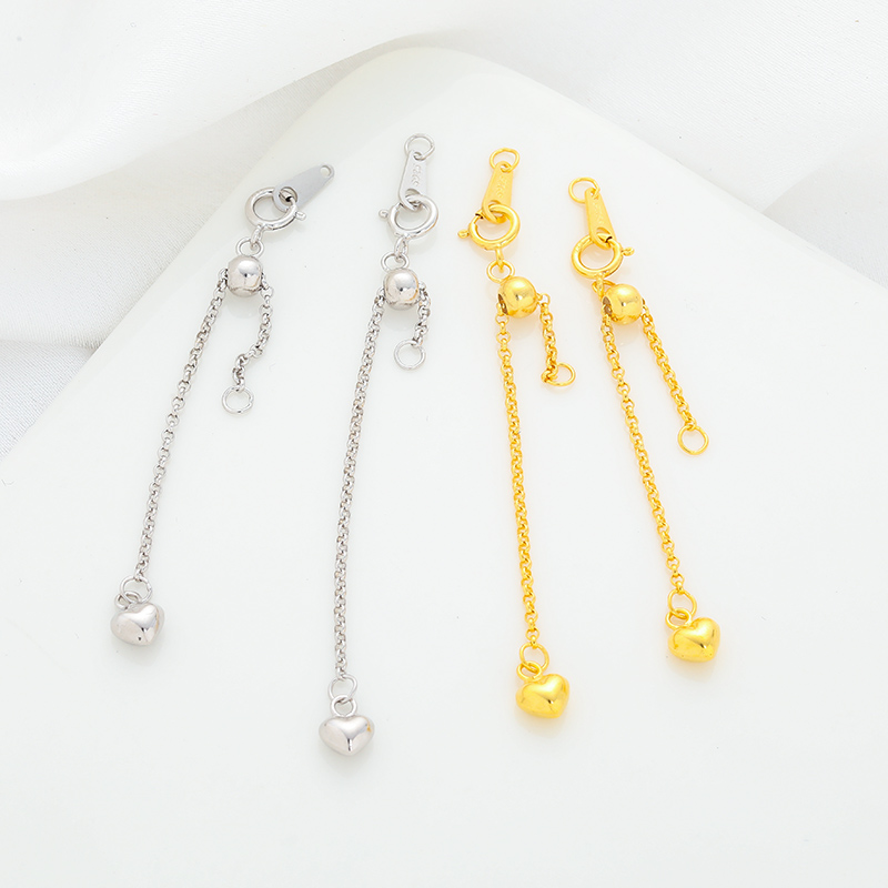 S925纯银镀金延长链y链diy项链