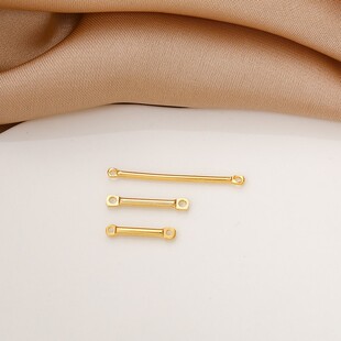 14K包金镀金链接棍链接棒棒diy手工串珠古风国风首饰耳环流苏配饰