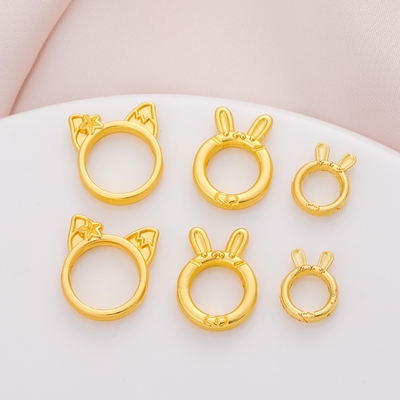 临兰古法包金镀金哑光包珠圈