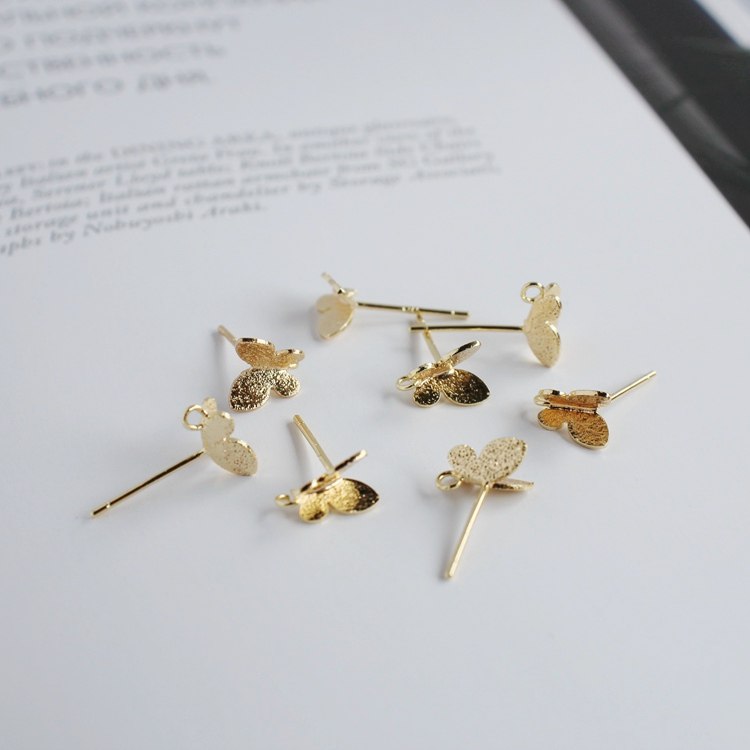 14K包金镀真金保色蝴蝶耳钉防过敏耳钉焊圈款diy耳环配件,饰品/流行首饰/时尚饰品新,其他DIY饰品配件,淘宝优惠券,粉丝福利购,淘宝优惠卷