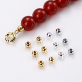 14k包金18K定位扣高压锅按扣diy配件材料钢丝卡扣定位珠收尾卡扣