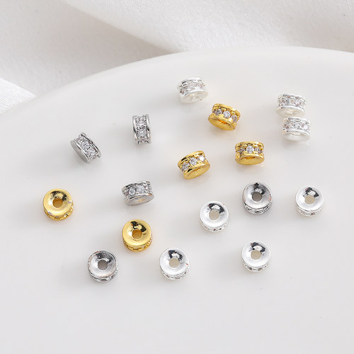 临兰铜包金镀金保色锆石隔片