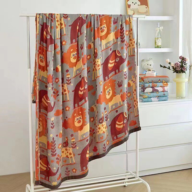 대외 무역 잉여 주문 처리 대나무 섬유 삼층 거즈 수건 이불 에어컨 이불 다목적 담요