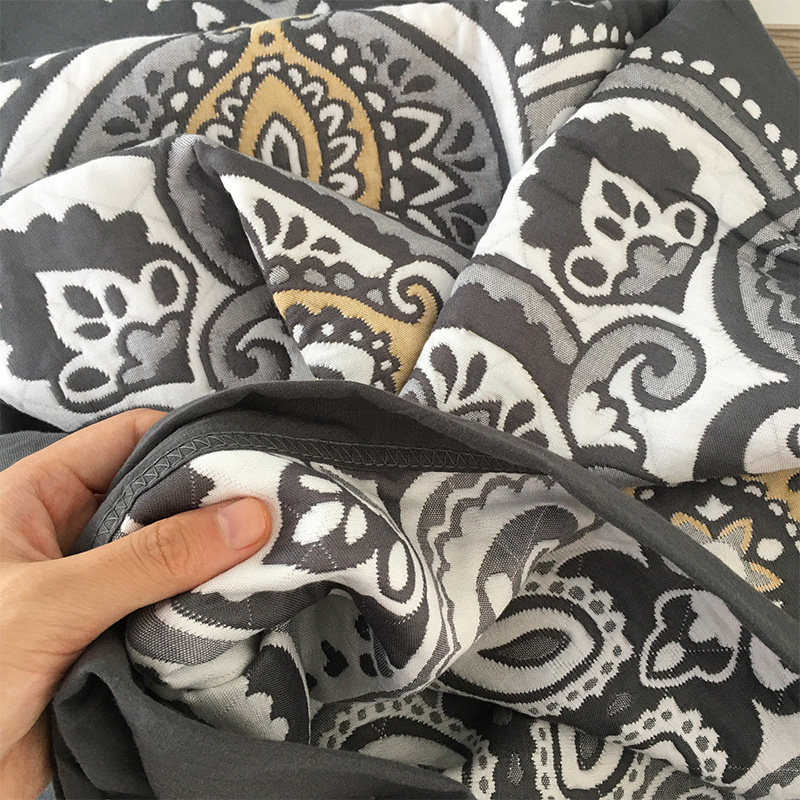 영국 수출 콩섬유 순면 담요 3종 세트 싱글 더블 사계절 두툼한 따뜻한 침대