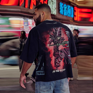 健身上衣棉训练服 彩印夏季 YoungLa游戏王联名运动短袖 T恤男3D数码