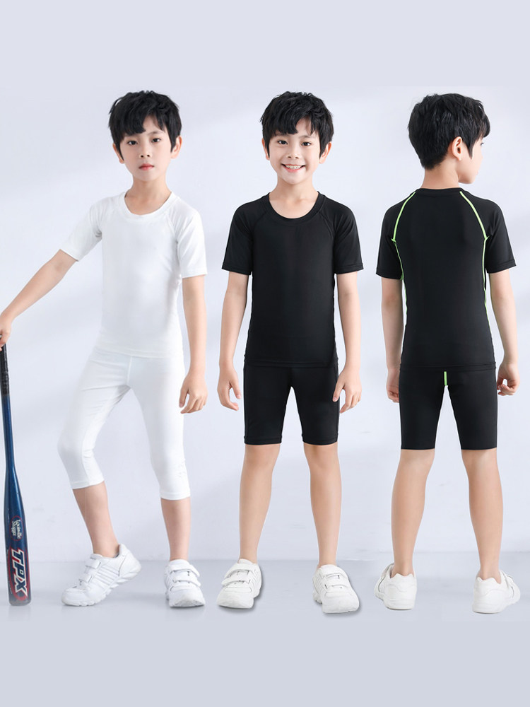 CHILDRENS SPORTS FITNESS TROUSERS BOYS LEGGINGS FOOTBALL BASKETBALL TIGHTS TRAINING CLOTHES SPORTSWEAR