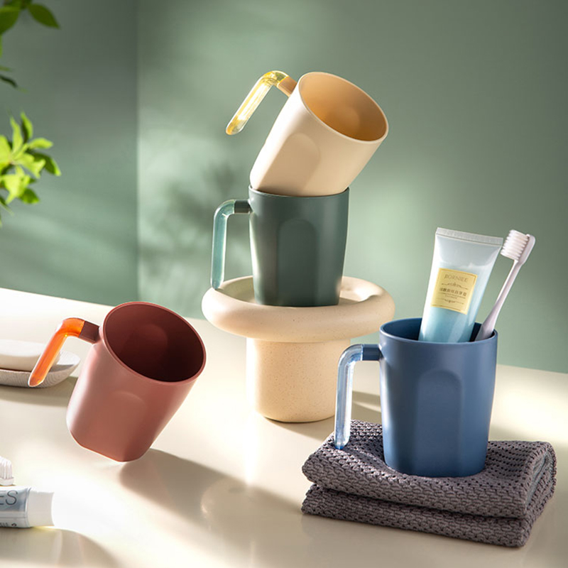 小墨马创意简约大容量透明洗漱杯