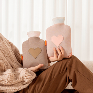 2025新款 热水袋注水大号可拆洗针织加厚暖脚暖被窝专用灌水暖水袋