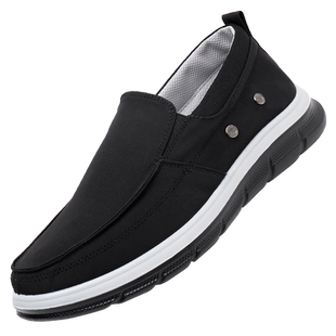 新款老北京布鞋男单鞋春秋男士透气懒人一脚蹬帆布鞋子休闲爸爸鞋