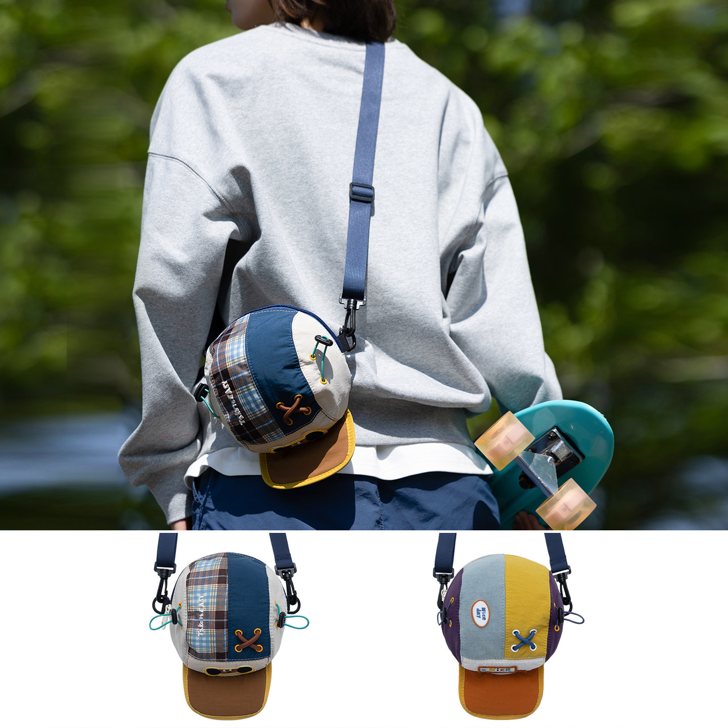 若素良品2026新款可爱搞怪斜挎帽子包手机杂物多功能随身收纳便携