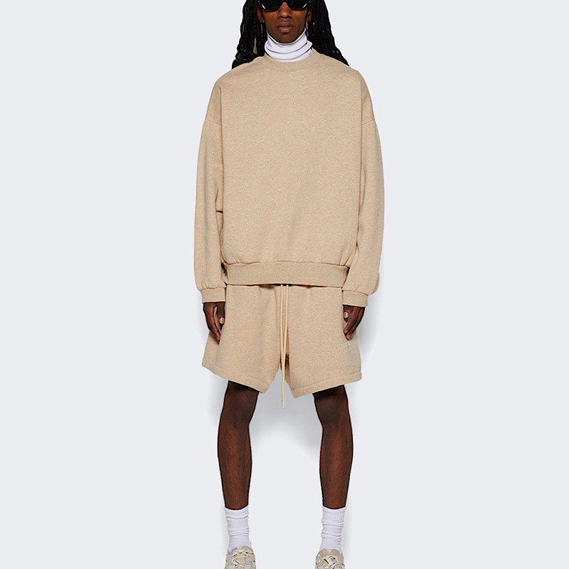 宁波高端FEAR OF GOD复线ESSENTIALS美式短裤男薄绒抽绳宽松潮fog