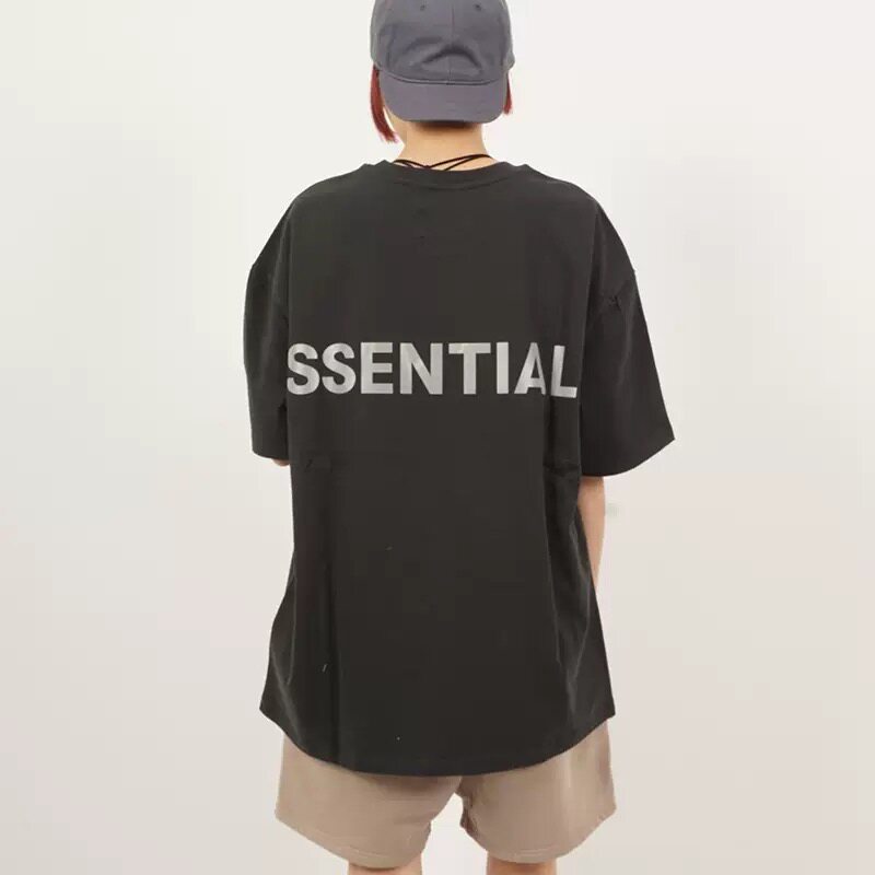 宁波厂FOG复线ESSENTIALS洛杉矶限定版短袖T恤纯棉休闲情侣3M反光