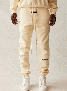 原厂Fear of God SS21 Essentials 3M反光束脚卫裤男长裤加绒印花