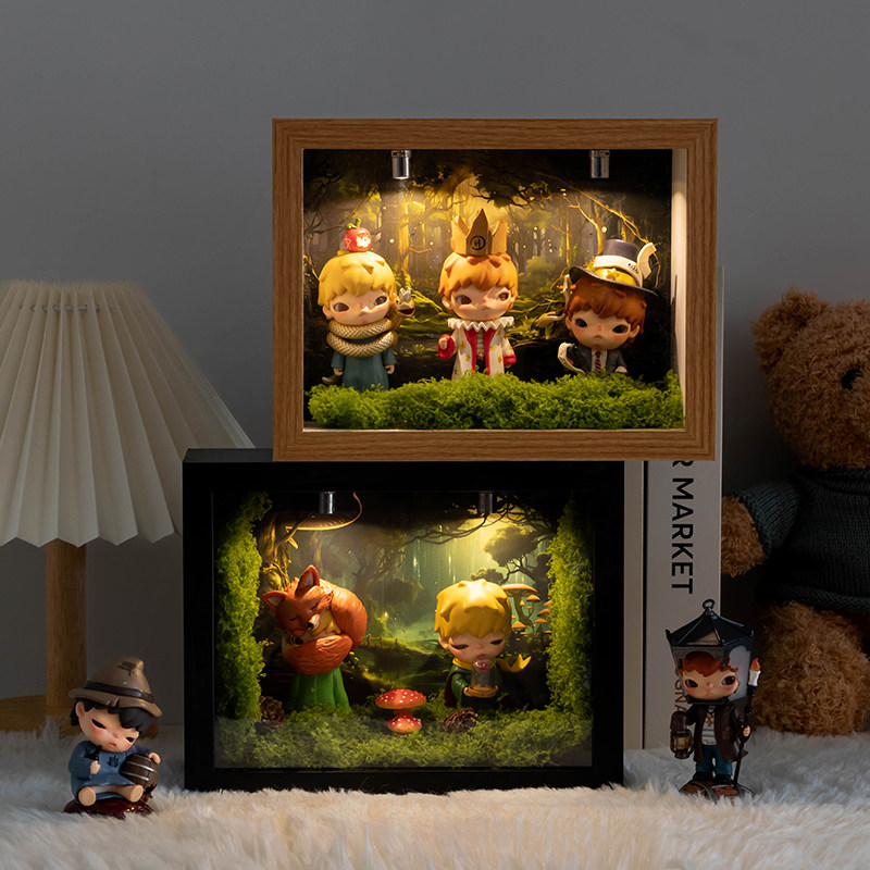 小野小王子盲盒收纳盒立体相框泡泡玛特手办diy造景灯光礼物摆件,家居饰品,相框/画框,淘宝优惠券,粉丝福利购,淘宝优惠卷