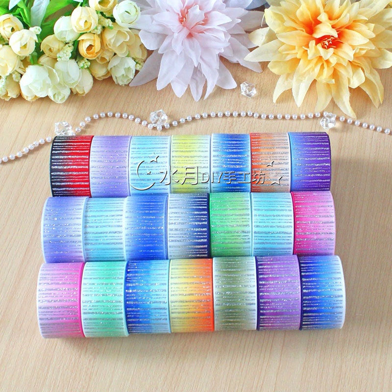 吧唧托丝带撒粉撒银螺纹带