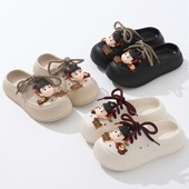 林润55新款 子 外穿卡通可爱女士户外凉拖鞋 洞洞鞋 女厚底踩屎感夏季