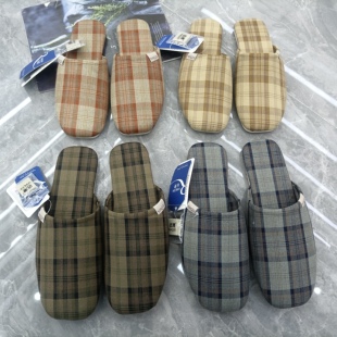 远港新款情侣格布拖鞋女防滑春秋居家静音木地板拖四季通用可机洗