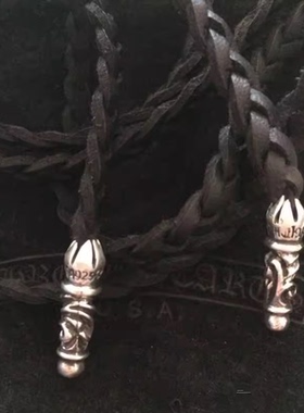 潮牌银饰克CH925纯银罗心复古手链男女款皮绳项链吊坠颈链毛衣链