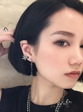 牌克罗耳圈复古耳钉心五角星星925纯银耳饰男女同款耳环cody耳坠